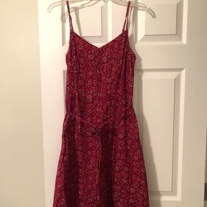 Ann Taylor LOFT Americana Red Patterned Maxi